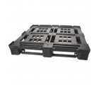 45 x 48 Heavy Duty Rackable Stackable Plastic Pallet - Intermittent Perimeter Lip Greystone R4845-IL OWS PP-O-45-SD-IL Repose Top