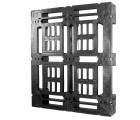 45 x 48 Heavy Duty Stackable Plastic Pallet- Greystone R4845 OWS PP-O-45-SD Standing Top 3-4