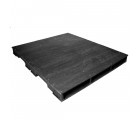48 x 48 Stackable Solid-Deck Plastic Pallet - Black - OWS PP-S-4848-RC PPC PPC4848-3 - Repose Top