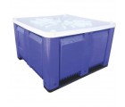 48 x 48 x 3 White Solid Container Bin Lid
