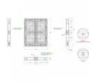 40 x 48 Stackable Fire Retardant Plastic Pallet - Black - Polymer Solutions ProGenic-LD OWS PP-O-40-S4FM-Black FM NSFLocations