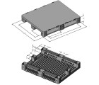 40 x 48 Stackable Plastic PP-S-40-S5FDA Technical Drawing