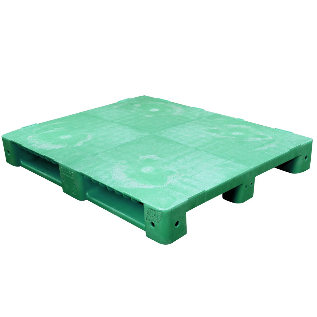 40 x 48 Stackable Plastic FDA Pallet w/ Safety Lip - Green