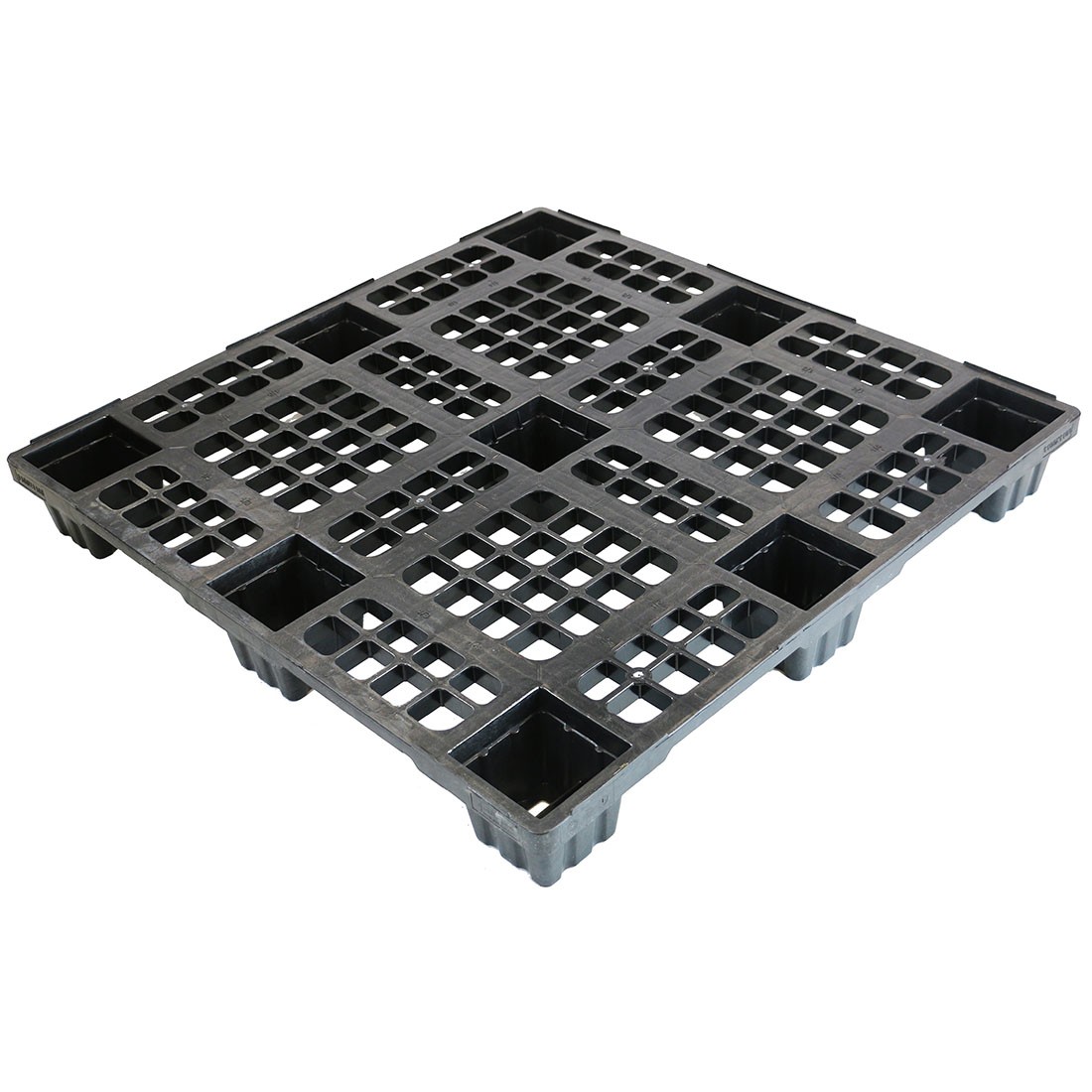 43.3 x 43.3 Nestable Plastic Pallet w/ Safety Lip Medium Duty One