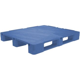 40 x 48 Rackable FDAHD Closed Deck Plastic 3-Runner Pallet - Blue - PP-S-40-R5FDAHD.3R-Blue -HD111200000-100-RACX-HD Repose Top