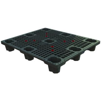 40 x 48 Neptune Nestable Mid-Duty Plastic Pallet with Safety Lip Plasgad PG4840 w/Lip OWS PP-O-40-NM8-L Repose Top