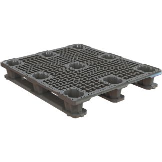 40 x 48 Neptune Rackable Mid-Duty Plastic Pallet - 3 Runner - Plasgad PG4840 + 3 Runners - OWS PP-O-40-RM8.3R Repose Top 2