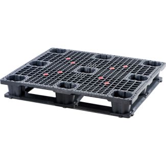 40 x 48 Neptune Rackable Mid-Duty Plastic Pallet - 6 Runner - Plasgad PG4840 + 6 Runners - OWS PP-O-40-RM8.6R Repose Top