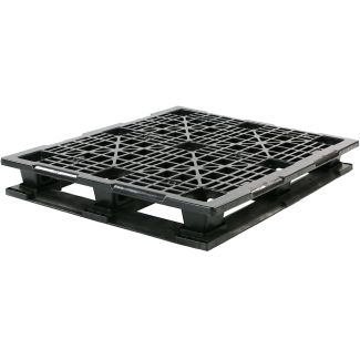 40 x 48 Stackable Light-Duty 6 Runner Plastic Pallet - Assembled - PP-O-40-SX7A - Repose Top
