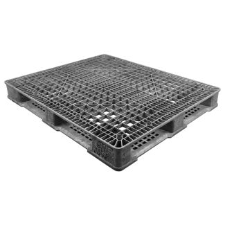 40 x 48 Stackable FDA Approved Plastic Pallet - Grey - Polymer Solutions ProGenic-LD OWS PP-O-40-S4FDA-Grey Repose Top