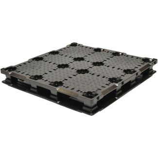 45 x 45 Stackable Treadlok Plastic Pallet PP-S-4545-SA Assembled Greystone SA.4545.8R.ASM Repose Top