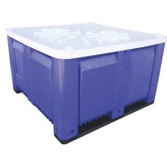 48 x 48 x 3 White Solid Container Bin Lid