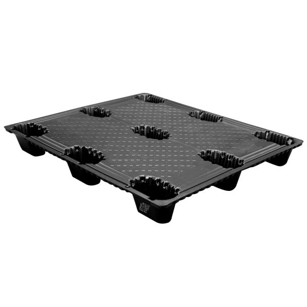 40 x 48 Nestable Light Duty Solid Deck Plastic Export Pallet - Trienda DC1-4048NLT OWS PP-S-40-NT2 Repose Top
