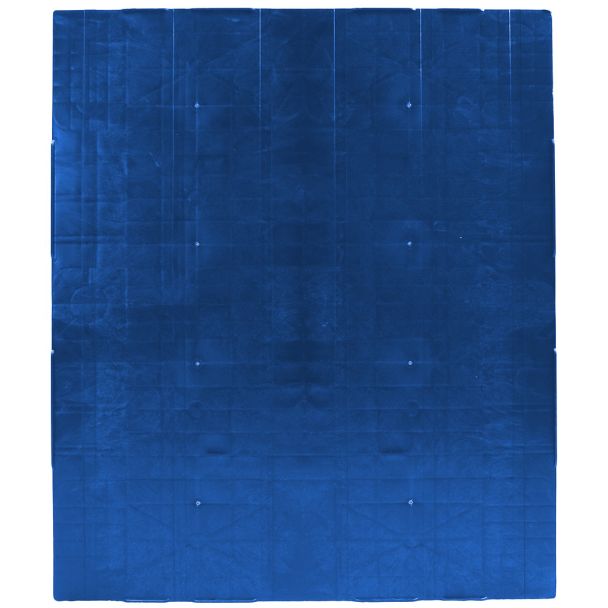 40 x 48 Rackable Solid Deck Plastic Pallet w/ Safety Lip - 3 Runners + 3 Rods - Blue - Plasgad DA3907C21 - PG1090 Plastic Pallet Blue PP CD w.Rim 3S 3M R OWS PP-S-4048-R.3R-L-Blue.003 - Standing Top