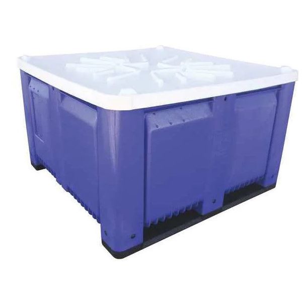 48 x 48 x 3 White Solid Container Bin Lid