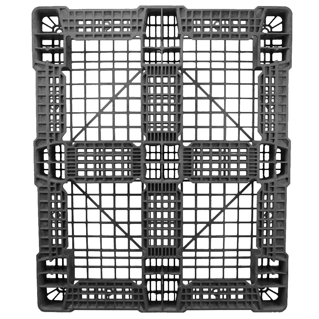 40 x 48 Stackable Plastic FDA Pallet - Black | One Way Solutions #