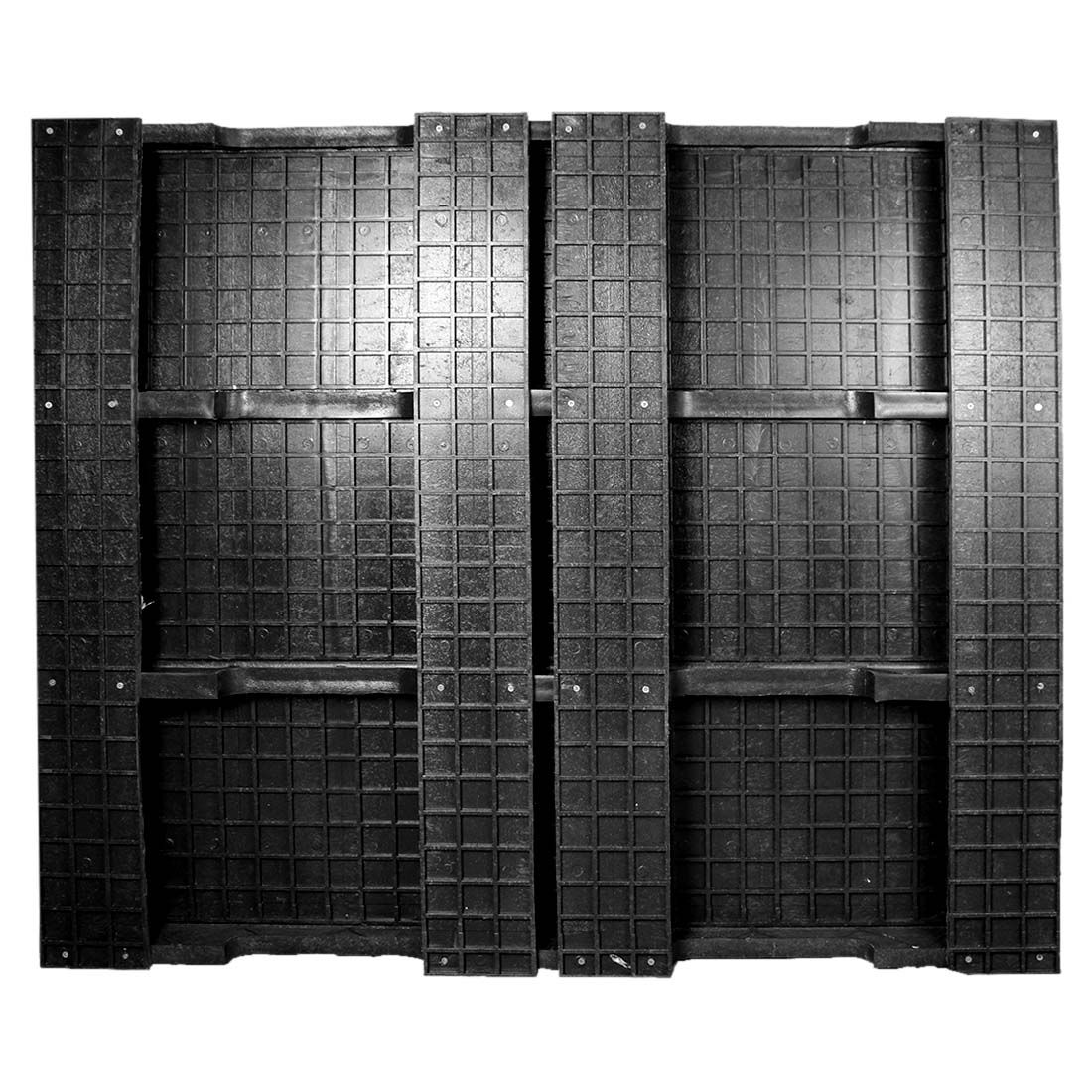 48 x 54 Stackable Solid-Deck Plastic Pallet - Black | One Way