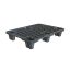 24 x 32 Nestable Plastic Semi Pallet - Black - OWS PP-O-24-NL2 Plasgad DI2209001 PG220 Semi Pallet Black - Repose Top