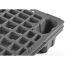 24 x 32 Nestable Plastic Semi Pallet - Black - OWS PP-O-24-NL2 Plasgad DI2209001 PG220 Semi Pallet Black - Repose Top Stacked Closeup