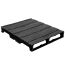 32 x 40 Stackable Solid-Deck Plastic Pallet - Black - PPC ppc3240-3 OWS PP-S-3240-RC Repose Top