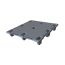 32 x 48 Nestable Solid Deck Euro Pal 3 Plastic Pallet w/ Lip - Black - OWS PP-S-32-N3 Plasgad Pallet 805 Plus CD  x  133 - Repose Top