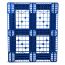CABKA 40 X 48 Eco US5 FDA Rackable Plastic Pallet - Blue - CABKA ECO US5 OD-6R-Blue OWS PP-O-40-Eco1FDA standing top head on