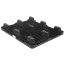 40 x 48 Nestable Heavy Duty Plastic Pallet - Black OWS PP-S-4048-N-PS-R Polymer Solutions Recycled NDP Pallet Repose - Bottom