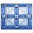 40 x 48 Rackable FDA Plastic Pallet - Polymer Solutions ProGenic 6_ Blue OWS PP-O-40-R4FDA Standing Top HeadOn