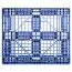 40 x 48 Rackable FM Fire-Retardant Plastic Pallet - Blue - Polymer Solutions Progenic 6 Blue Fire Retardant OWS PP-O-40-R4FM- Blue - Standing Top Headon