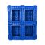40 x 48 Rackable Plastic FDA Approved Solid Plastic Pallet - Blue - Polymer Solutions 8301 Blue OWS PP-S-40-R7FDA-Blue Standing bottom head on
