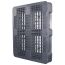 40 x 48 Rackable Plastic FDA Pallet - Grey - Polymer Solutions DLR OWS PP-O-40-R7FDA-Grey Standing 3-4