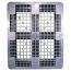 40 x 48 Rackable Plastic FDA Pallet - Grey - Polymer Solutions DLR OWS PP-O-40-R7FDA-Grey Standing Top HeadOn