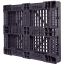 40 x 48 Rackable Plastic Pallet - Polymer Solutions ProGenic 6_ Black OWS PP-O-40-R4 Standing 3-4 Bottom