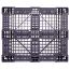 40 x 48 Rackable Plastic Pallet - Polymer Solutions ProGenic 6_ Black OWS PP-O-40-R4 Standing Bottom HeadOn
