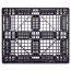 40 x 48 Rackable Plastic Pallet - Polymer Solutions ProGenic 6_ Black OWS PP-O-40-R4 Standing Top HeadOn