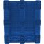 40 x 48 Rackable Solid Deck Plastic Pallet w/ Safety Lip - 3 Runners + 3 Rods - Blue - Plasgad DA3907C21 - PG1090 Plastic Pallet Blue PP CD w.Rim 3S 3M R OWS PP-S-4048-R.3R-L-Blue.003 - Standing Bottom