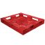40 x 48 Rackable Stackable FDA Pallet - Red- Polymer Solutions Progenic 6 OWS PP-O-40-R5FDA-Red Repose Bottom