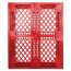 40 x 48 Rackable Stackable FDA Pallet - Red - Polymer Solutions Progenic 6 OWS PP-O-40-R5FDA-Red Standing Top HeadOn