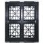 40 x 48 Rackable / Stackable Mid-Duty 6 Runner Plastic Pallet With Lip - Assembled - Black - OWS PP-O-40-RX7A-L Standing Bottom