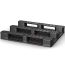 CABKA 40 x 48 Rackable Stackable Open Deck Plastic Pallet - 3 Runners - Black - Cabka Eco US5 OD-3R OWS PP-O-40-Eco1.3R - Repose Bottom