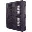 40 x 48 Rackable Ventilated Plastic Pallet - Black - Polymer Solutions DLR Black OWS PP-O-40-R7FM-Black 3-4 Top