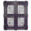 40 x 48 Rackable Ventilated Plastic Pallet - Black - Polymer Solutions DLR Black OWS PP-O-40-R7FM-Black Standing Bottom HeadOn