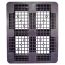 40 x 48 Rackable Ventilated Plastic Pallet - Black - Polymer Solutions DLR Black OWS PP-O-40-R7FM-Black Standing Top HeadOn