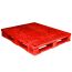 40 x 48 Red Rackable FDA Plastic Pallet - Polymer Solutions ProGenic 6_ Red OWS PP-O-40-R4FDA-Red Repose Top