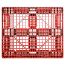 40 x 48 Red Rackable FDA Plastic Pallet - Polymer Solutions ProGenic 6_ Red OWS PP-O-40-R4FDA-Red 