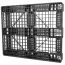 40 x 48 Stackable FDA Approved Plastic Pallet - Black - Polymer Solutions ProGenic-LD OWS PP-O-40-S4FDA-Black Standing 3-4
