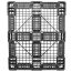 40 x 48 Stackable FDA Approved Plastic Pallet - Black - Polymer Solutions ProGenic-LD OWS PP-O-40-S4FDA-Black Standing Bottom HeadOn