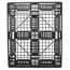 40 x 48 Stackable FDA Approved Plastic Pallet - Black - Polymer Solutions ProGenic-LD OWS PP-O-40-S4FDA-Black Standing Top HeadOn