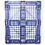 40 x 48 Stackable Fire Retardant Plastic Pallet - Blue - Polymer Solutions ProGenic-LD OWS PP-O-40-S4FM-Blue Standing Bottom HeadOn