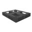 CABKA 40 x 48 Stackable Rackable Plastic Pallet - Black With Metal Reinforcing Rods- CABKA Eco US5 (OD-6R-M) OWS PP-O-40-ECO1-M Repose Bottom